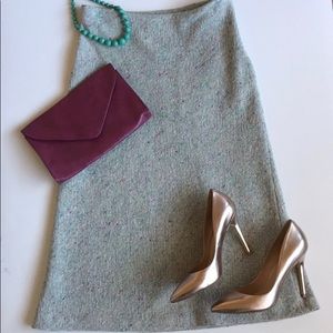 Zara Vintage Tweed Midi Skirt